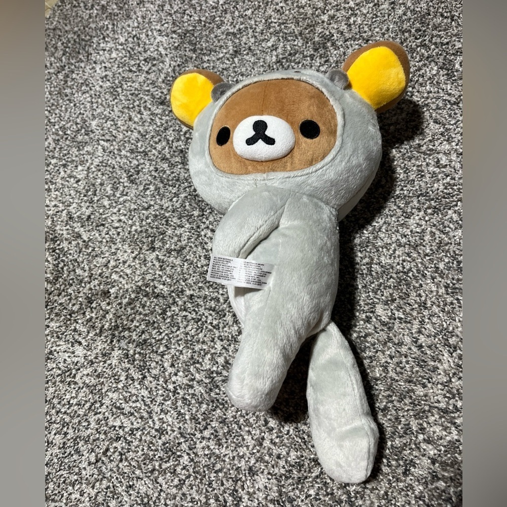 San-X  Rilakkuma Korilakkuma Gray Sea Otter Laydown Plush  13” Hello Kitty